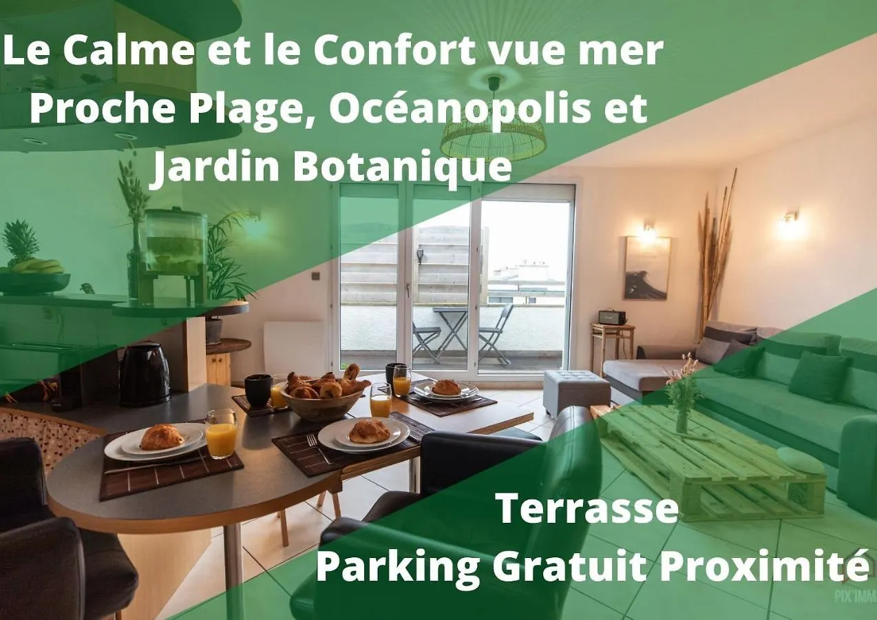 Plage Du Moulin Blanc - Vue Mer - Oceanopolis Brest